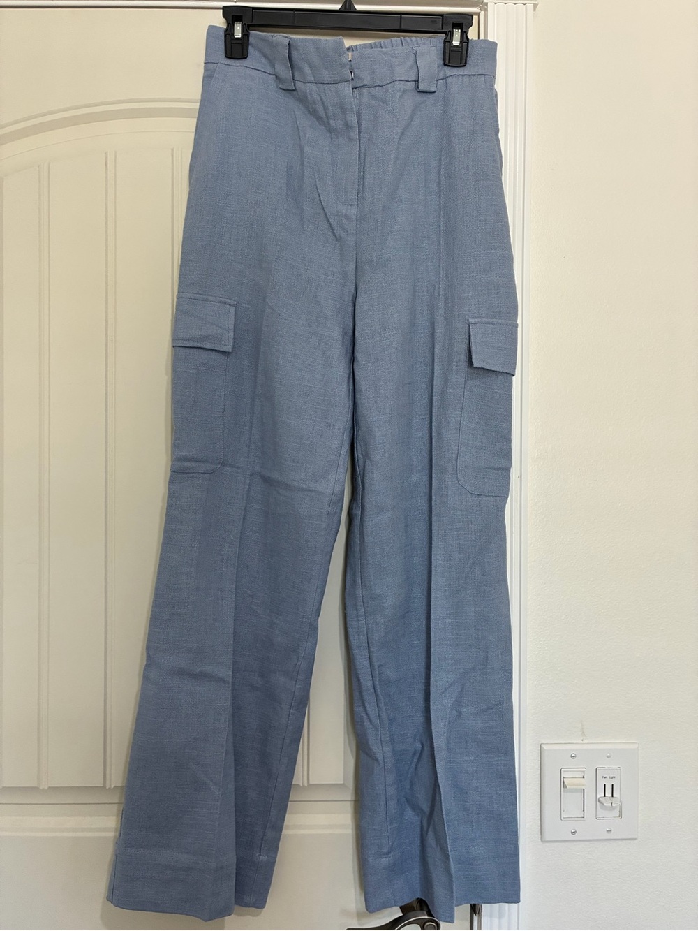 House of Harlow Wide Leg linen blend Cargo Pants NWT